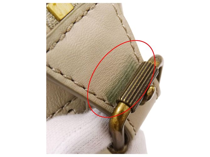 Borsa a mano Burberry in pelle beige - vista 13