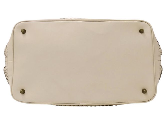 Borsa a mano Burberry in pelle beige - vista 3