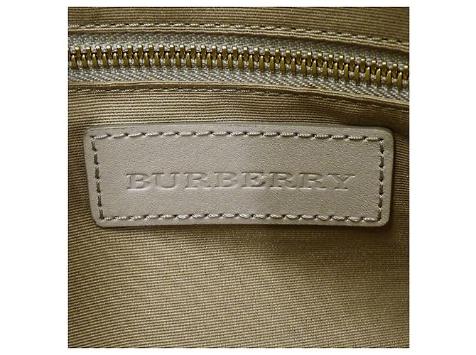 Borsa a mano Burberry in pelle beige - vista 6