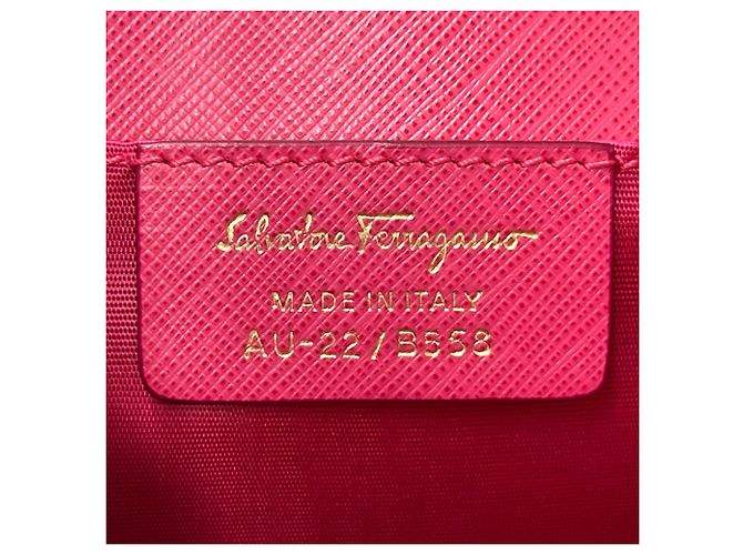 Pochette e borsa a tracolla in pelle rosa Salvatore Ferragamo - vista 6