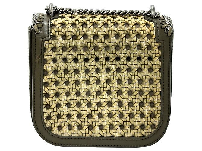 Stella Mc Cartney Borsa a tracolla Stella McCartney Falabella Box Khaki Cachi - vista 2
