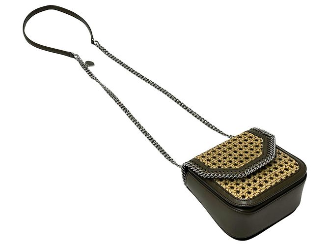 Stella Mc Cartney Borsa a tracolla Stella McCartney Falabella Box Khaki Cachi - vista 3
