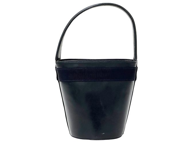 Borsa in pelle blu navy Salvatore Ferragamo - vista 2