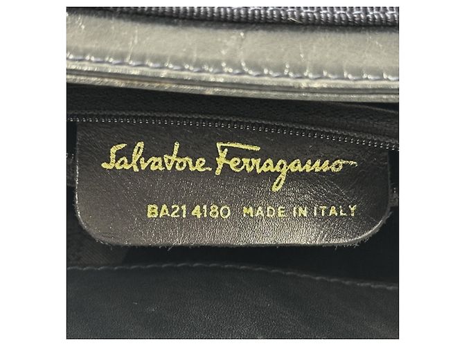 Borsa in pelle blu navy Salvatore Ferragamo - vista 6