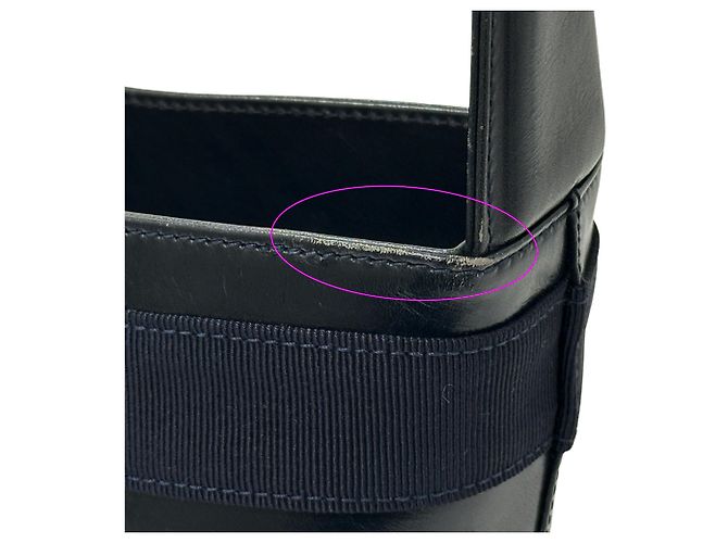 Borsa in pelle blu navy Salvatore Ferragamo - vista 7