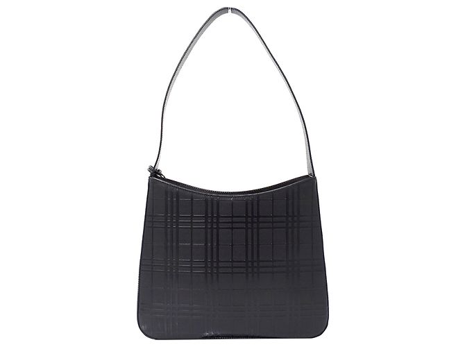 Burberry Schultertasche aus schwarzem Leder - Ansicht 2
