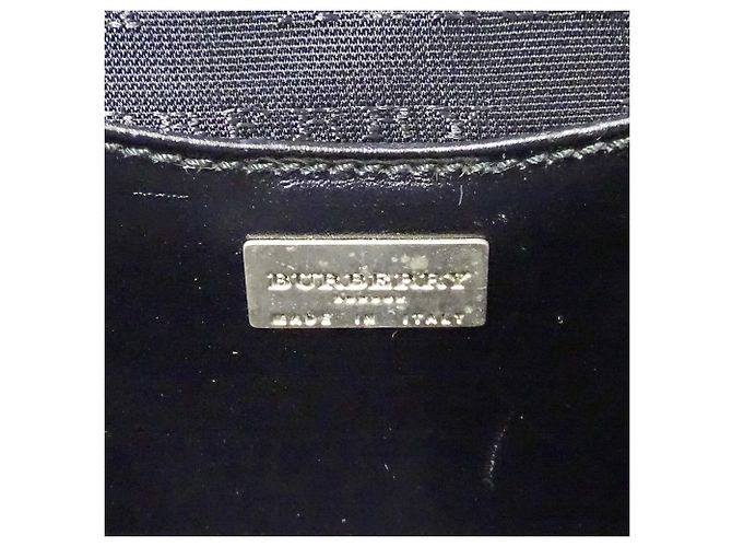 Burberry Schultertasche aus schwarzem Leder - Ansicht 6