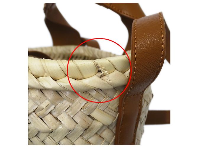 Chloé Handtasche aus Raffia und Leder in Braun - Ansicht 10