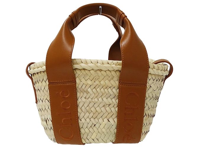 Chloé Handtasche aus Raffia und Leder in Braun - Ansicht 2