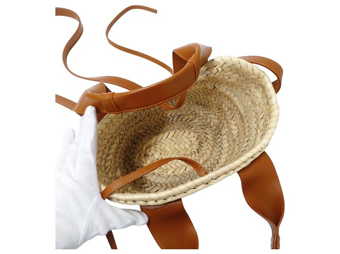 Chloé Handtasche aus Raffia und Leder in Braun - Ansicht 5