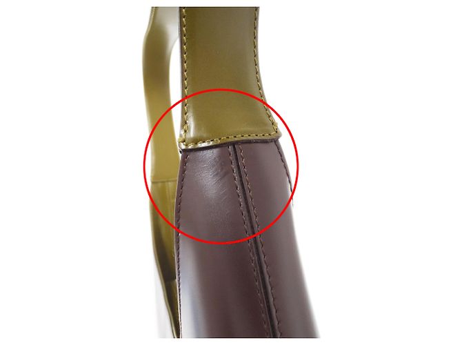 Borsa a tracolla in pelle Salvatore Ferragamo Marrone Cachi - vista 11