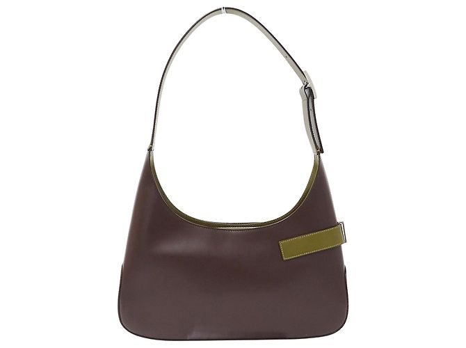Borsa a tracolla in pelle Salvatore Ferragamo Marrone Cachi - vista 2
