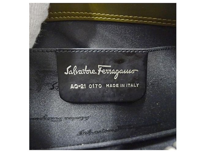 Borsa a tracolla in pelle Salvatore Ferragamo Marrone Cachi - vista 6
