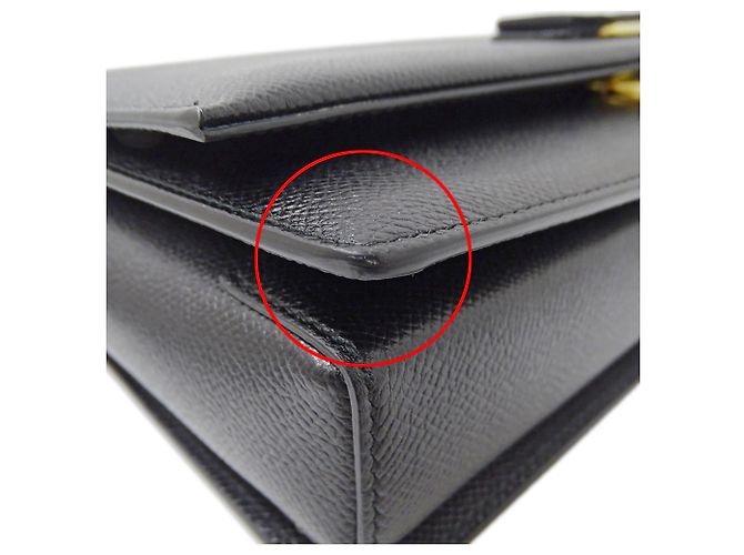 Borsa a tracolla in pelle nera Salvatore Ferragamo Nero - vista 10