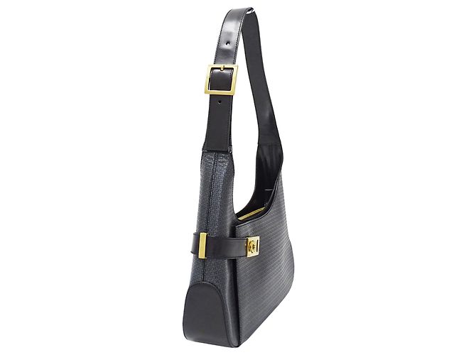 Gancini Borsa a tracolla in pelle grigia Salvatore Ferragamo Marrone - vista 4