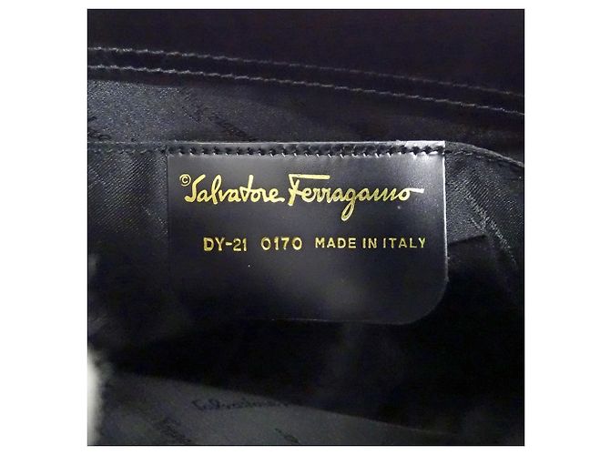 Gancini Borsa a tracolla in pelle grigia Salvatore Ferragamo Marrone - vista 6