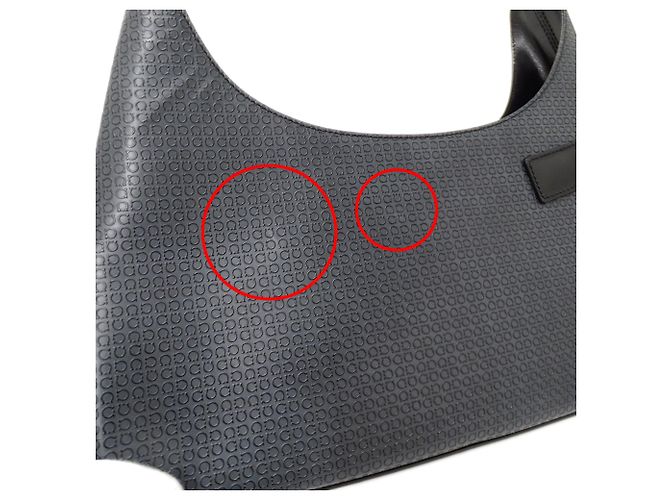 Gancini Borsa a tracolla in pelle grigia Salvatore Ferragamo Marrone - vista 9