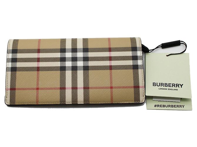 Cartera bi-fold Burberry de cuero marrón Castaño - vista 10
