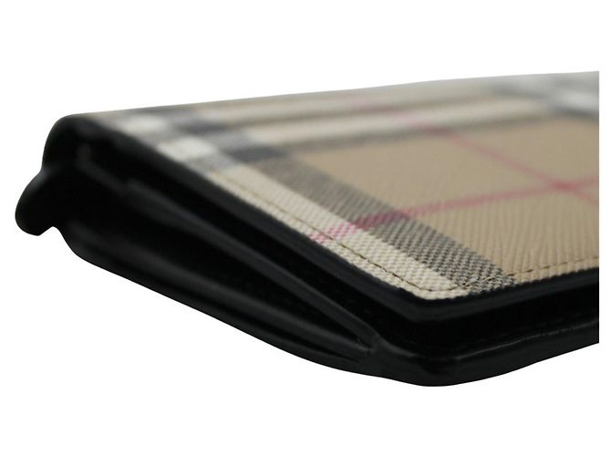 Cartera bi-fold Burberry de cuero marrón Castaño - vista 4