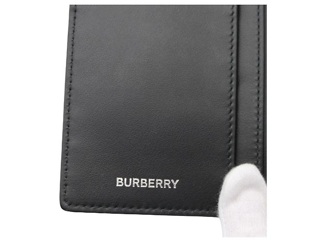 Cartera bi-fold Burberry de cuero marrón Castaño - vista 9