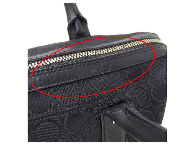 Gancini Borsa in tela nera Salvatore Ferragamo Nero - vista 10