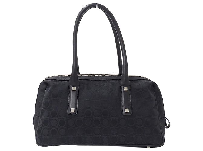 Gancini Borsa in tela nera Salvatore Ferragamo Nero - vista 2