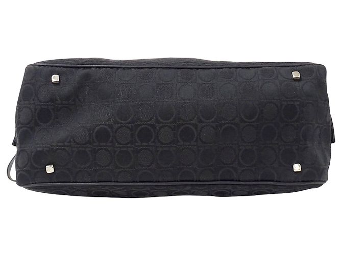 Gancini Borsa in tela nera Salvatore Ferragamo Nero - vista 3