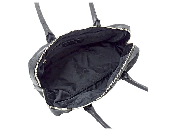 Gancini Borsa in tela nera Salvatore Ferragamo Nero - vista 5