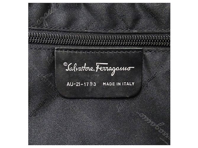 Gancini Borsa in tela nera Salvatore Ferragamo Nero - vista 6
