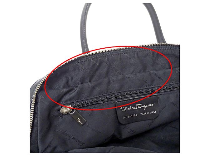 Gancini Borsa in tela nera Salvatore Ferragamo Nero - vista 8