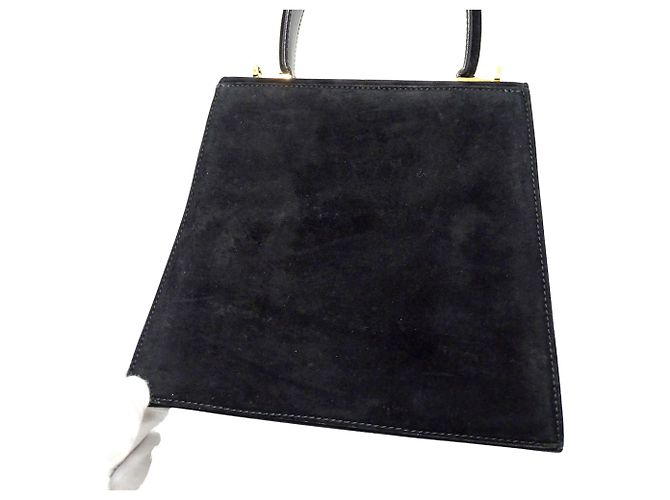 Gancini Borsa in camoscio nero Salvatore Ferragamo - vista 10