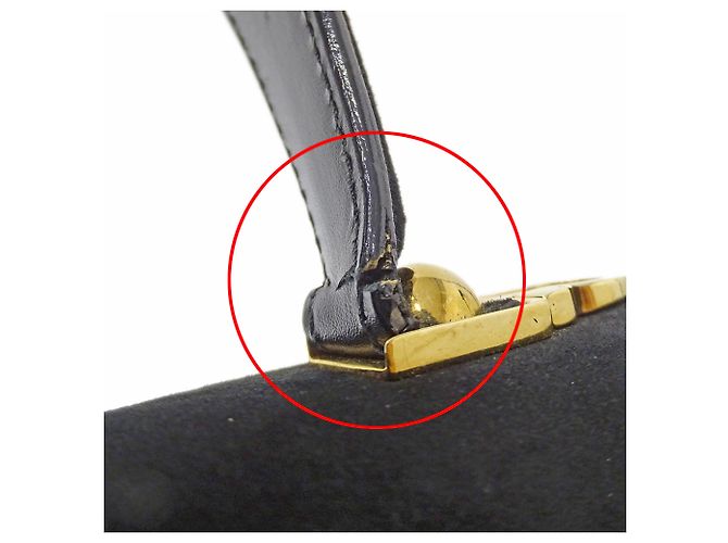 Gancini Borsa in camoscio nero Salvatore Ferragamo - vista 12