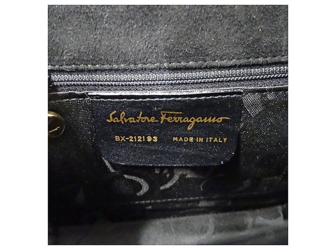 Gancini Borsa in camoscio nero Salvatore Ferragamo - vista 6