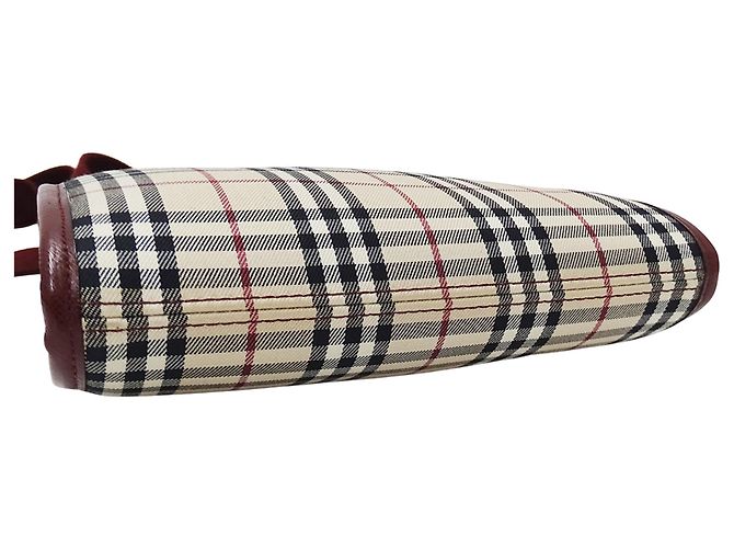 Burberry Schultertasche aus Canvas Beige Bordeaux - Ansicht 7
