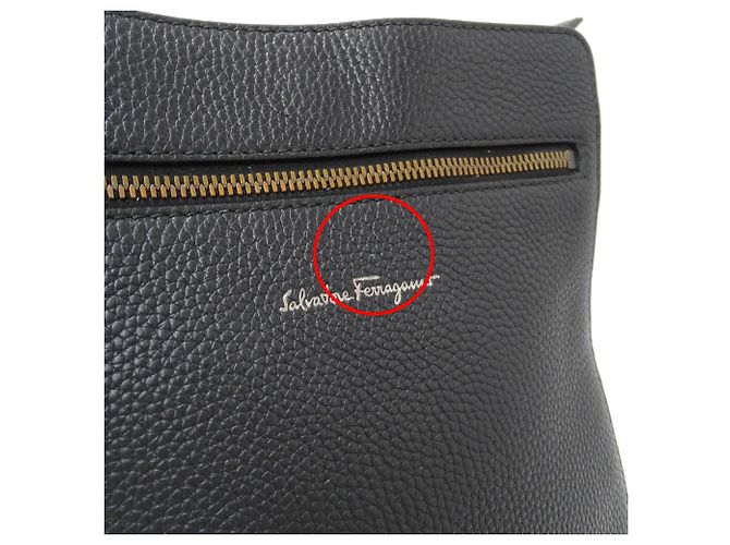 Borsa a tracolla in pelle nera Salvatore Ferragamo Nero - vista 11