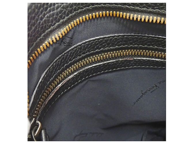 Borsa a tracolla in pelle nera Salvatore Ferragamo Nero - vista 7