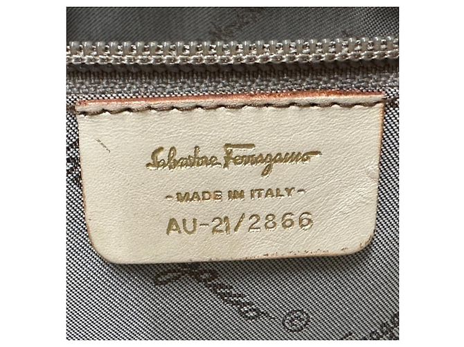 Borsa Tote in tela Salvatore Ferragamo Beige Arancione - vista 6