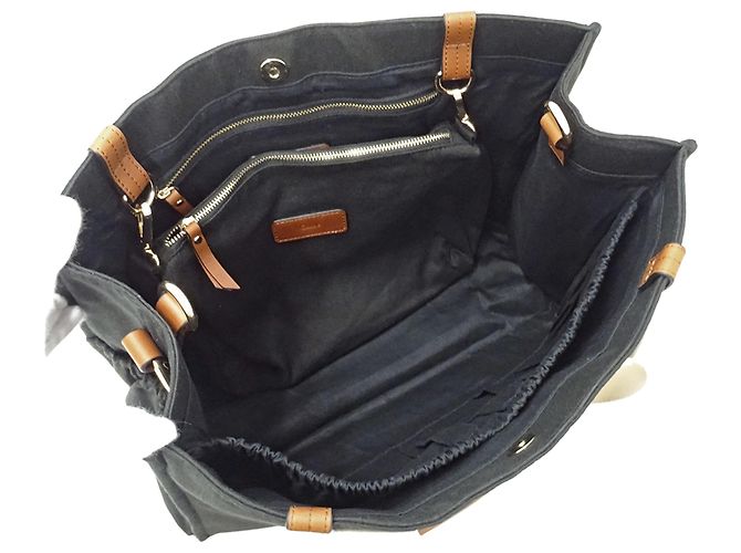 Chloé Schulter- und Tote-Bag aus schwarzem Canvas - Ansicht 5