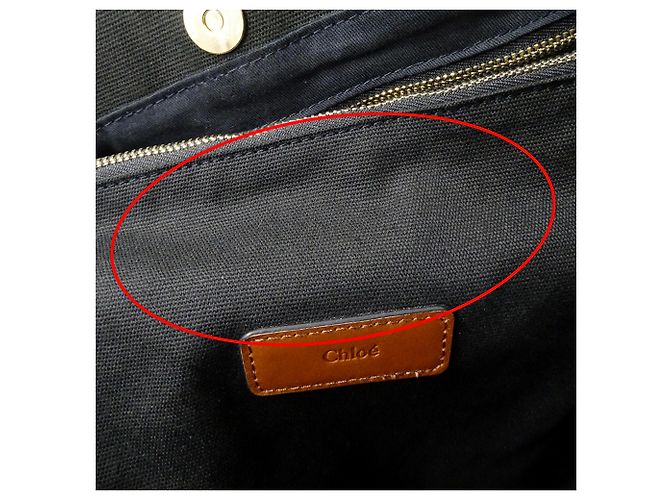 Chloé Schulter- und Tote-Bag aus schwarzem Canvas - Ansicht 7