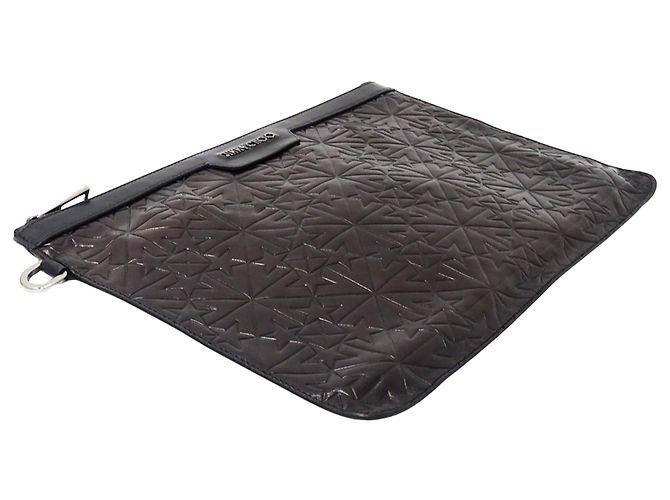 Borsa a pochette Jimmy Choo in pelle nera Nero - vista 3