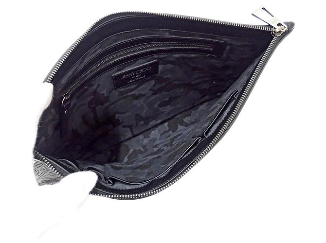 Borsa a pochette Jimmy Choo in pelle nera Nero - vista 4