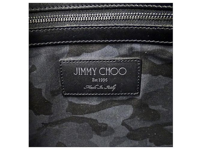 Borsa a pochette Jimmy Choo in pelle nera Nero - vista 5