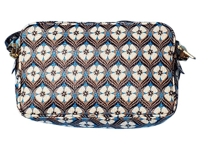 Borsa a tracolla Miu Miu con design floreale Bianco Blu - vista 2