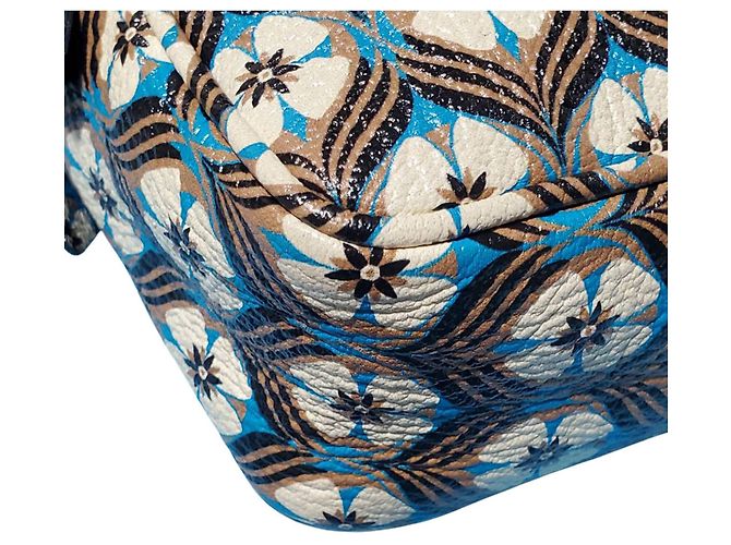 Borsa a tracolla Miu Miu con design floreale Bianco Blu - vista 4