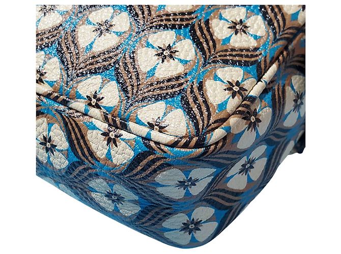 Borsa a tracolla Miu Miu con design floreale Bianco Blu - vista 5