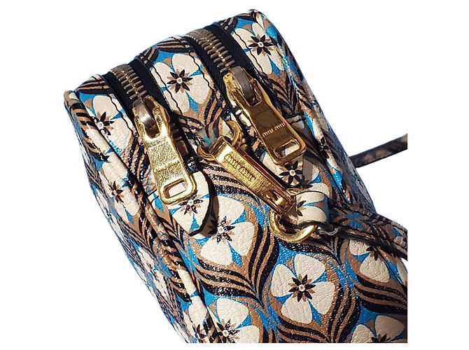 Borsa a tracolla Miu Miu con design floreale Bianco Blu - vista 6