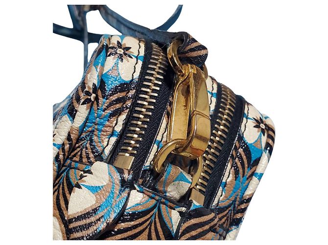 Borsa a tracolla Miu Miu con design floreale Bianco Blu - vista 7