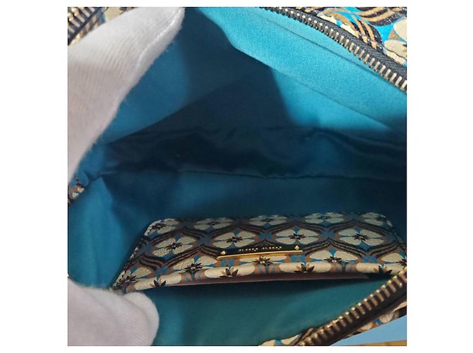 Borsa a tracolla Miu Miu con design floreale Bianco Blu - vista 8