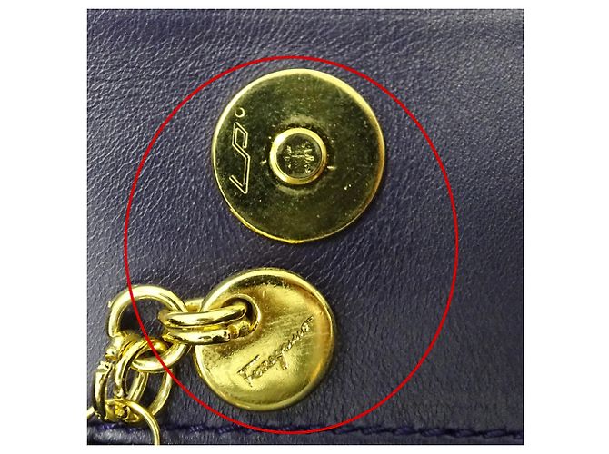 Borsa a tracolla Salvatore Ferragamo Porpora Blu navy - vista 17