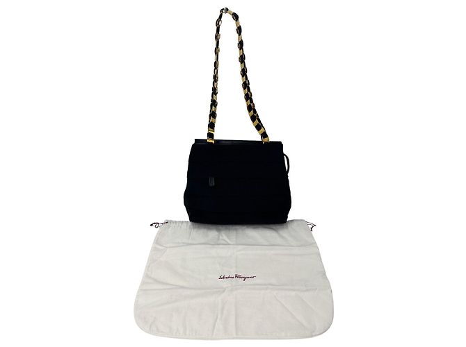 Borsa a tracolla Salvatore Ferragamo in nylon nero - vista 7